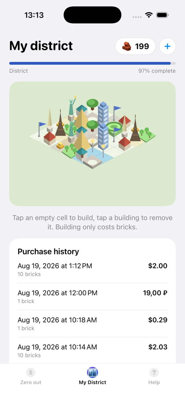 My district screen in Last Cent